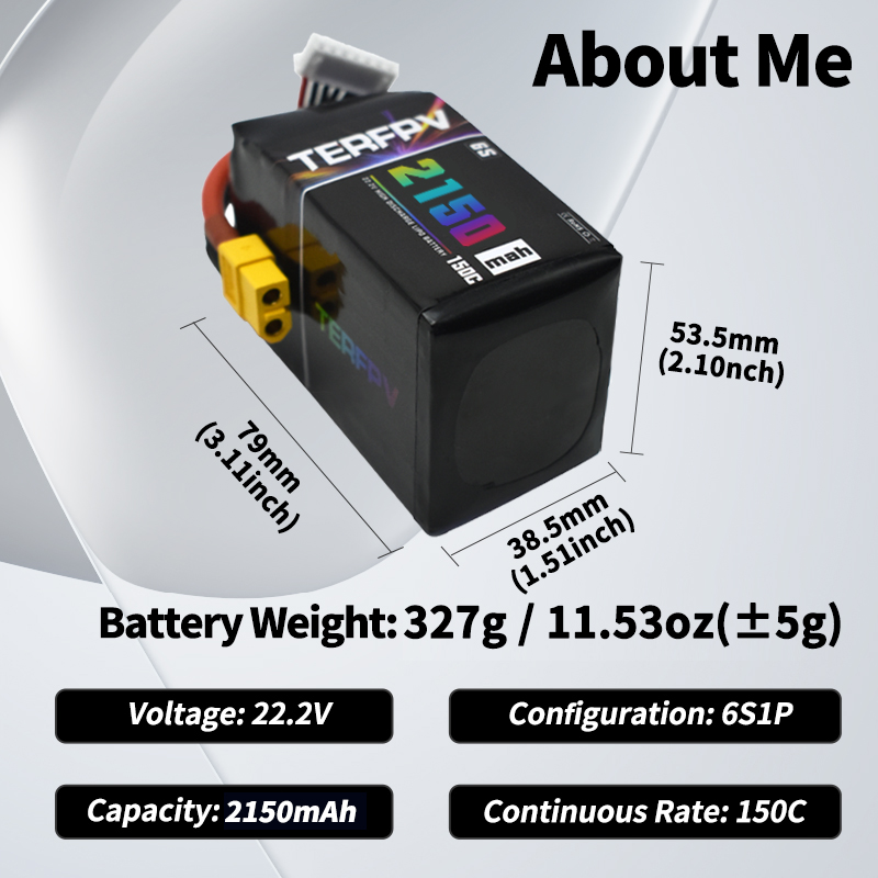 TERFPV Lipo Pil 6S 22.2V 1300/ - Drone Battery 3S incelemesi ve fiyatı