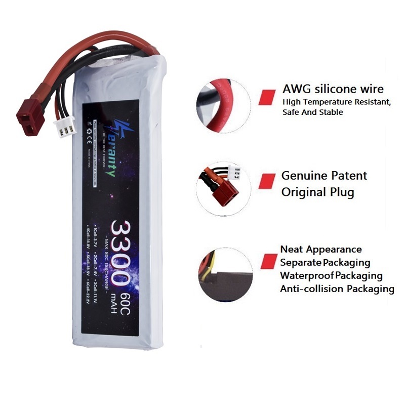 2S 7.4V LiPo Pil 3300mAh 60C A - Drone Battery 3S incelemesi ve fiyatı